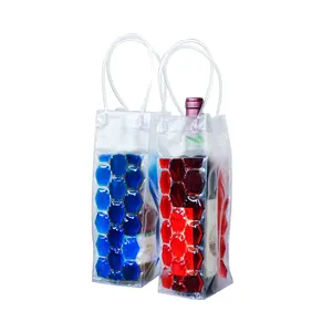 Custom Wine Cooling Ice Sleeve Bag Gel Warm Carrier Handbag Wine bottle Cooler