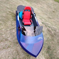 Mini Bateau à Moteur Électrique Aqua Kart en Fibre de Verre Kart Électrique Bateau de Course Jet Boat