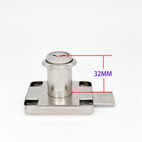 Serrure de tiroir de bureau à fond long, design moderne, plaqué nickel fer, JS-139-32, D19 X L32 MM, pour la maison, le bureau, la chambre à coucher, l'hôtel, les meubles