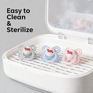 Protège-sucettes orthodontiques pour bébés, tétines souples en Tritan et silicone imprimées - Product Image 3