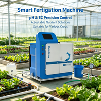 Système de fertigation intelligent de précision avec réservoir de 180 L, machine de dosage à écran tactile de 10 pouces et double surveillance EC/pH