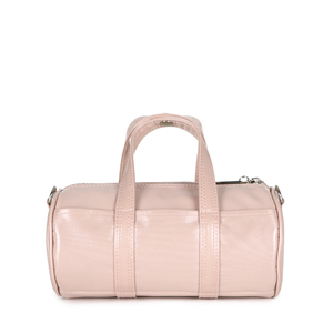 Bolso de lona mini rosa brillante de alta gama con asa abrible, botón a presión y compatible con sets de accesorios peludos. - Product Image 6