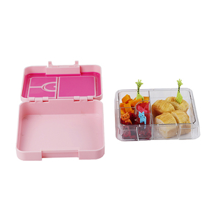 Make Food <strong>Fun</strong> Kids Bento Box Rectangular 4 Compartment Mini Size Glossy ABS Outer Shell Removable <strong>Meal</strong> Container Microwavable - Product Image 3