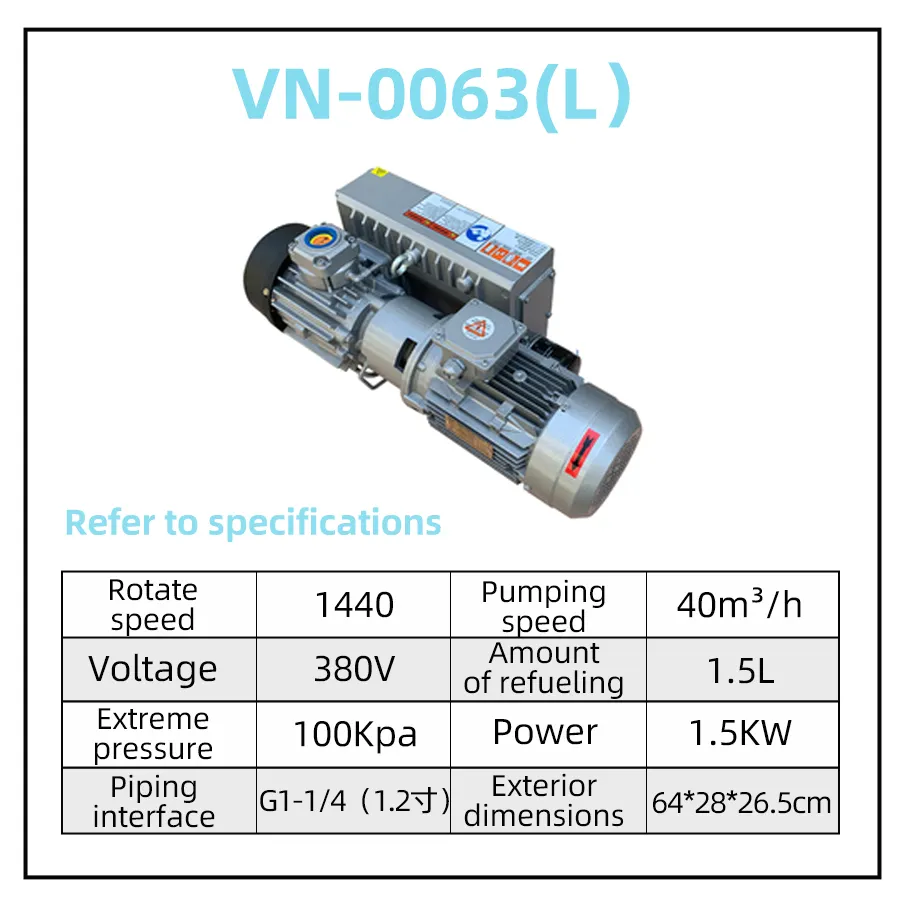 380V industriale elettrico 41cfm pompa per vuoto rotativa a palette VN-0063 2.2KW per macchina dentale di mungitura CNC