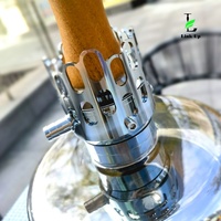 Luxe Arabe Original Espace X1 En Bois Verre Narguilé Ensemble Complet Ufo Intérieur Led Light Bar Party Club Narguilé Salon Fumée Shisha Chicha