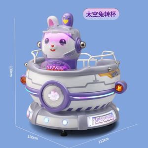 Nouvelle machine de jeu à monnayeur pour enfants en PRV avec écran MP5, modèles Hamburger Dog, Space Rabbit, Turn Cup et Rocking Machine - Product Image 4