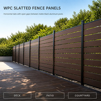 Panneau de clôture composite WPC, vente en gros directe usine, 1,8x1,8m, grain de bois, pour jardin extérieur, échantillon gratuit