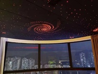 Direkt vom Hersteller IP65 Funkelnde RGBW Sternenhimmel-Panel LED-Lichtquelle Glasfaser Dimmbar Fernbedienung 120x120cm Heim CRI 70