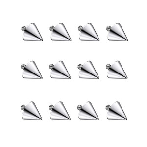 Piercings de titanio con forma de cono de 3mm, 4mm, 5mm, 3x6mm, 4x8mm, 5x10mm con rosca externa para oreja, labio, lengua y ceja. - Product Image 5