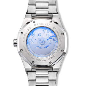 <span class=keywords><strong>Montre</strong></span> mécanique <span class=keywords><strong>automatique</strong></span> de luxe CARNIVAL pour <span class=keywords><strong>homme</strong></span>, style business, mouvement <span class=keywords><strong>Seiko</strong></span> NH36, boîtier octogonal en acier inoxydable, fermoir papillon - Product Image 4