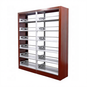 Metal <b>Library</b> Adjustable Shelves <b>Bookcases</b> Display Rack Bookshelf - Product Image 3