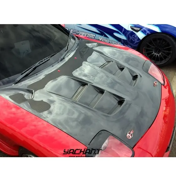 Sợi Carbon 1992 để 1997 rx7 fd3s tái phong cách mui xe nắp ca-pô Bìa body Kit cho rx7 fd3s mui xe nắp ca-pô