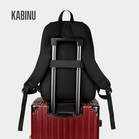 Sac à dos pour ordinateur portable avec logo personnalisé, plusieurs poches zippées, look simple, vente chaude