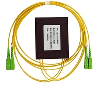 Divisor PLC 1x4 8 16 en Caja ABS con Conectores SC LC FC, Divisor de Fibra Óptica Tipo Caja