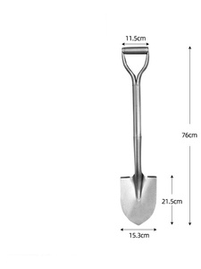 Mini pelle portable en acier au carbone avec lames rondes et carrées, garantie de 3 ans pour le jardinage, le creusement, la plantation et le camping - Product Image 4