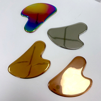 لون ذهبي أفضل سعر من الفولاذ المقاوم للصدأ Gua Sha كشط الوجه شعار مخصص معدن الفولاذ المقاوم للصدأ طقم GuaSha