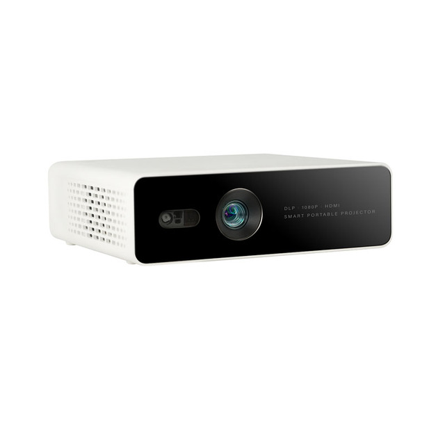 Smart Portable DLP Android 9 Projector Wireless Dual Wi-Fi Auto Focus 4K HD Video HIFI Stereo Speakers for Home Theater Movie