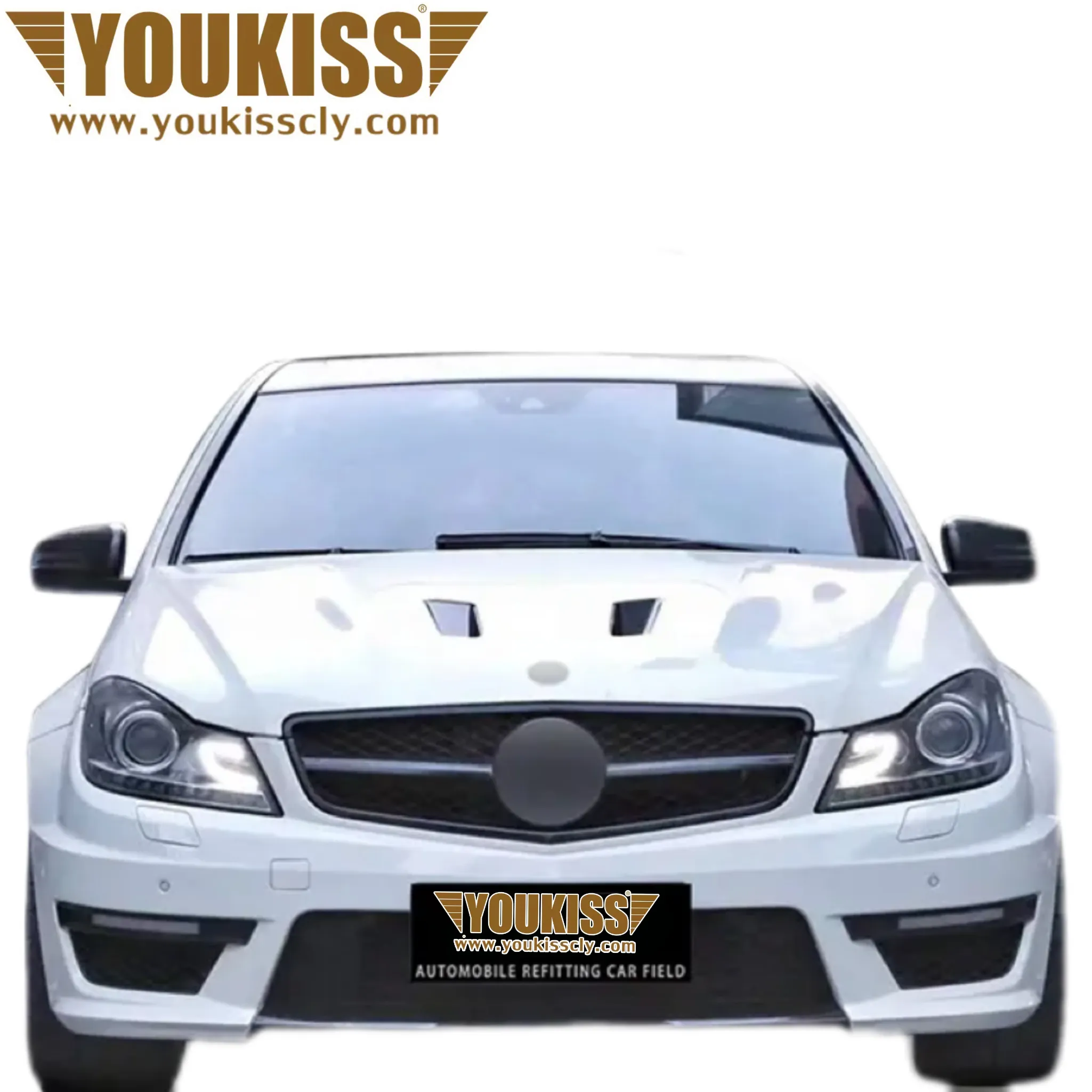 Body Kit New Design Factory Price Venda Quente parte do carro Para Benz C-class Old W204 Atualizado para 507 Modelo Capa De Fibra De Carbono Capuzes