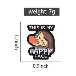 Antico moderno 'questa è la <span class=keywords><strong>mia</strong></span> faccia felice' spilla in smalto Anime Anime nana in metallo spilla con risvolto zaino distintivo gioielli per - Product Image 6