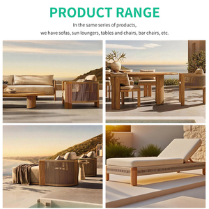 Mobili Patio lettino in Teak lettino prendisole mobili da giardino sedia da esterno lettini per sdraio da spiaggia all'aperto piscina poltrona - Product Image 2