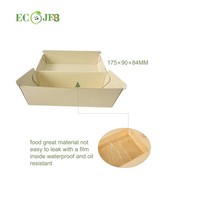 Barquette alimentaire écologique en pulpe de bambou, barquette jetable en papier kraft, conteneur biodégradable pour frites et poulet