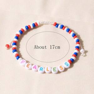 Pulsera <span class=keywords><strong>de</strong></span> <span class=keywords><strong>la</strong></span> <span class=keywords><strong>Amistad</strong></span> con Letras <span class=keywords><strong>de</strong></span> Energía Positiva Estilo Bohemio para Mujer, <span class=keywords><strong>la</strong></span> Más Vendida, <span class=keywords><strong>de</strong></span> Moda, Sencilla, con Cuentas y Cuerda Acrílica Tejida - Product Image 2