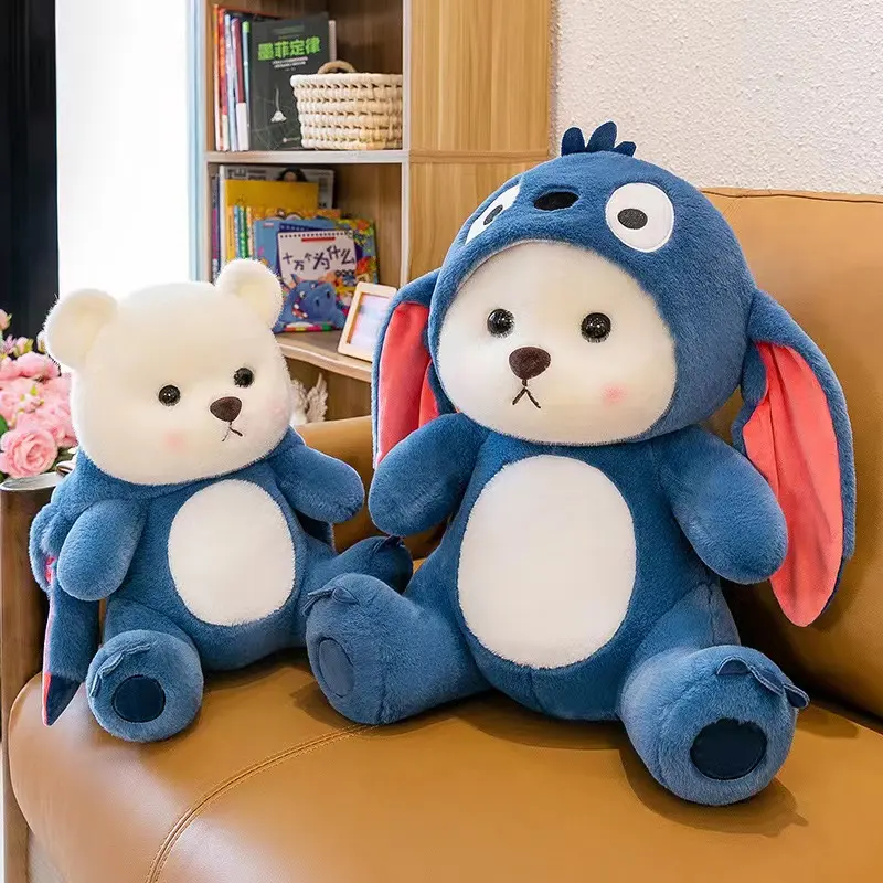 Kawaii 새로운 옷 테디 베어 봉제 장난감 사용자 정의 디자인 귀여운 포옹 곰 인형