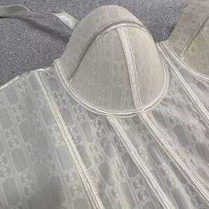 Capodanno personalizzato natale da donna Shapewear <span class=keywords><strong>Bustier</strong></span> corsetto <span class=keywords><strong>reggiseno</strong></span> Top prodotto lavabile in Jacquard rosso korme Korset Per Femra - Product Image 5