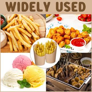 Duy nhất tường dùng một lần Kraft Cốc giấy để nướng cho Take-out Đảng Waffle Ice Cream khoai tây chiên khoai tây chiên đồ ăn nhẹ chủ - Product Image 3