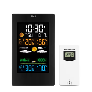 Wireless Weather Station Hygrometer <b>Digital</b> Thermometer LCD Display Forecast Bedside <b>Clock</b> in Outdoor - Product Image 1