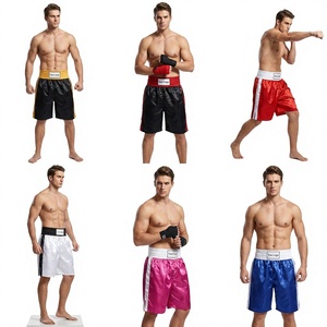 Boxer muay thaï en satin polyester 100%, logo personnalisé, short de combat, pour la boxe - Product Image 1