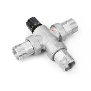 SANIPRO高品质黄铜镀镍DN32 G1.25恒温混合阀，带可移动进水口和出水口接口 - Product Image 5