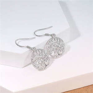 Boucles d'oreilles Arbre de Vie en argent sterling S925, version cuivre personnalisable, inspiration naturelle - Cadeau d'anniversaire pour femme - Product Image 6