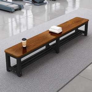 Banc d'entrée en bois massif, banc long commercial durable, tabouret de vestiaire, banc de rangement pour chaussures d'extérieur, utilisation unisexe pour enfant - Product Image 1