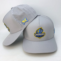 Gorras Deportivas Impermeables de PVC con Parche de Goma, Personalizadas al por Mayor, de 5 Paneles con Perforaciones Láser, Gorra de Béisbol de Alto Rendimiento para Atletas de Rugby y Fútbol
