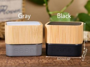 Nouvelle conception, logo personnalisé, haut-parleur sans fil en bambou écologique, 3W, RGB, mini haut-parleur portable sans fil Bluetooth avec logo - Product Image 3