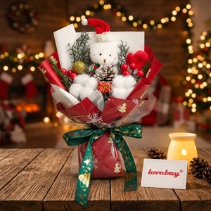 Bouquet de roses éternelles Lovebay Real Forever, bouquet de fleurs séchées longue durée, fleurs éternelles en gros, bouquet de fleurs préservées pour cadeau de Noël - Product Image 2