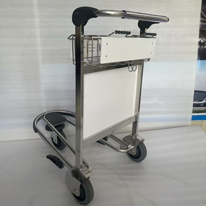 <b>Foldable</b> Stainless Steel Airport <b>Cart</b> with Seat 300kg Capacity for Cargo and Baggage Handling - Product Image 6