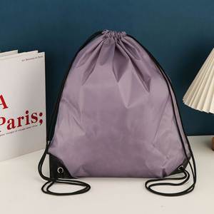 Sacs à cordon promotionnels avec logo personnalisé, sacs à dos en polyester 210D pour les cadeaux de salon professionnel, cadeaux pour clients - Product Image 3