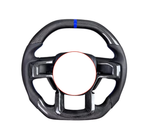 Volant de direction en fibre de carbone personnalisé pour Ford Ranger <span class=keywords><strong>Raptor</strong></span> F150 2015 2016 2017 2018 2019 2020 Volants de direction de voiture à LED - Product Image 1