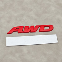 Lettres métalliques 3D AWD, autocollant de coffre arrière de voiture, emblème latéral de garde-boue, badges décoratifs pour Honda CRV HRV Highlander, accessoires de style automobile
