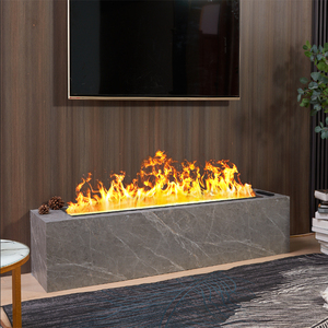 Chimenea de Vaporización 3D de Acero Inoxidable Insertable de 1200 mm con Tira de Luz LED y Llama Simulada - Product Image 6