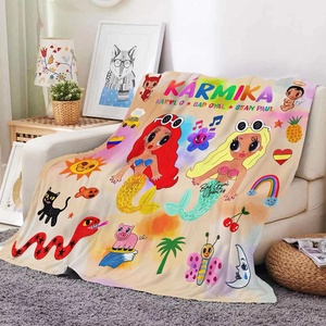 Manta de Franela Personalizada con Sublimación de <span class=keywords><strong>Karol</strong></span> <span class=keywords><strong>G</strong></span>, Modelo Manana Sera Bonito <span class=keywords><strong>Bichota</strong></span>, Novedad 2023, Superventas, para el Hogar y Viajes, para las Cuatro Estaciones - Product Image 3