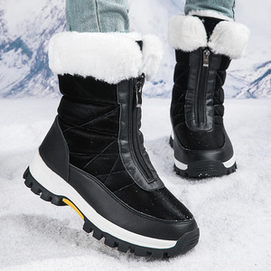 <span class=keywords><strong>Bottes</strong></span> <span class=keywords><strong>de</strong></span> <span class=keywords><strong>neige</strong></span> mi-mollet grande taille pour femme, imperméables, antidérapantes, chaudes, avec fermeture éclair avant, semelle intérieure en coton EVA, nouvelle collection, meilleures ventes, pour l'extérieur par temps <span class=keywords><strong>froid</strong></span> - Product Image 2