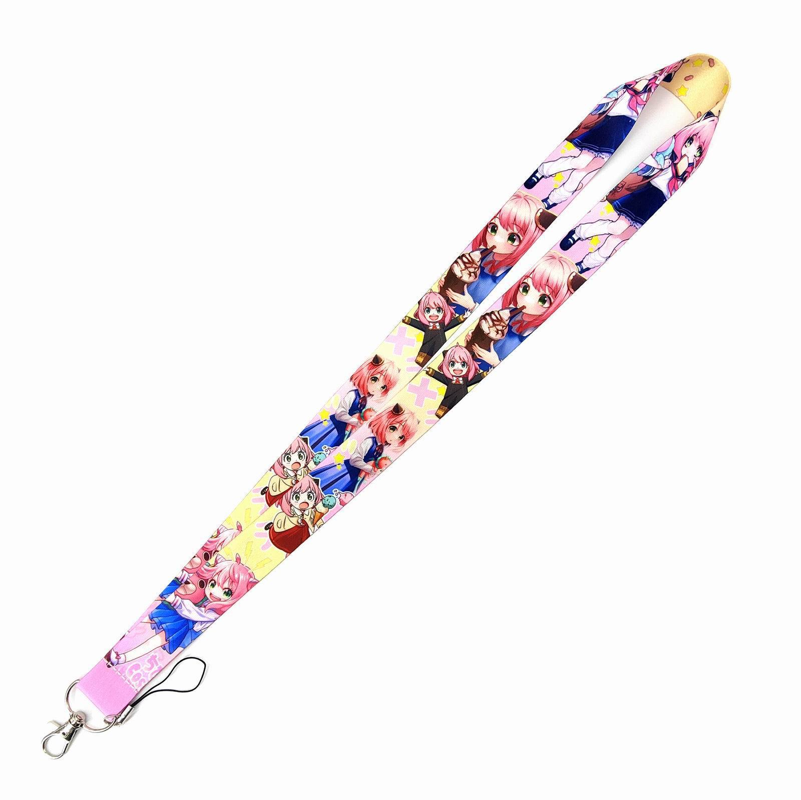 Phone Accessories Lanyard Lovely Cartoon Spy Lanyards Wholesale High Quality Printing Neck Strap Family Lanyard Custom Logo Image 5