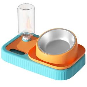 Hot Sale Oem Pet Food Bowl Dual Automatische Water Feeder Waterbak Hond Cat Rvs Bowl