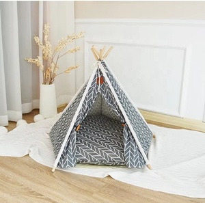 OEM Maßgefertigtes Haustier-Bett aus Leinen für Hunde und Katzen, Tragbare Hundezelte, Waschbare Tierhäuser - Product Image 6