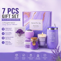 Panier-cadeau d'anniversaire de luxe pour elle, ensemble de bain relaxant à la lavande pour maman, femme, petite amie