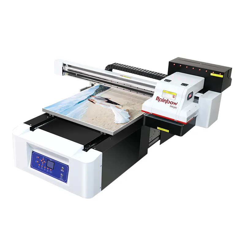 Inkjet A1 UV Printer 6090 Machine Print UV AB Film Spot Printer 6090 UV Flatbed Printer For Wood Acrylic Phone Case Cover Card