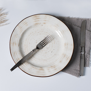 Plato de Porcelana Redondo Blanco Texturizado de 9 Pulgadas con Logotipo Personalizado al por Mayor de P&T para Restaurantes y Hostelería - Product Image 5